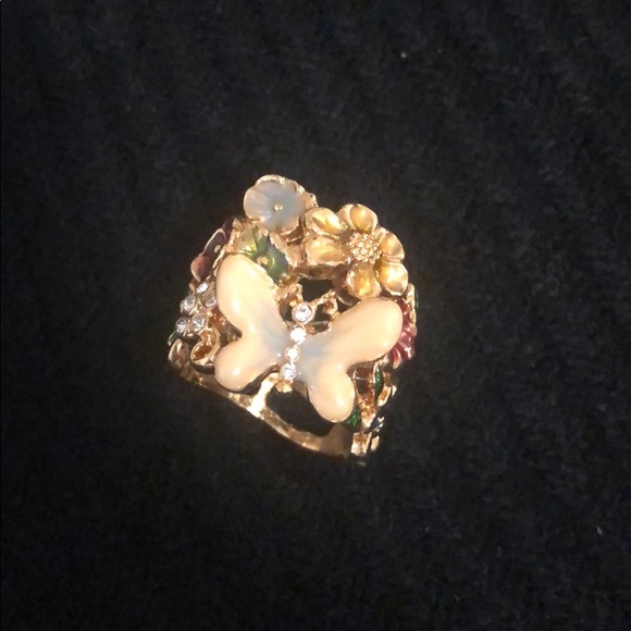 Guess Enamel Gold Tone Ring - Picture 2 of 8